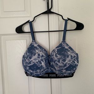 Blue marble VS PINK wear everywhere wireless push up bra Size 36DDD